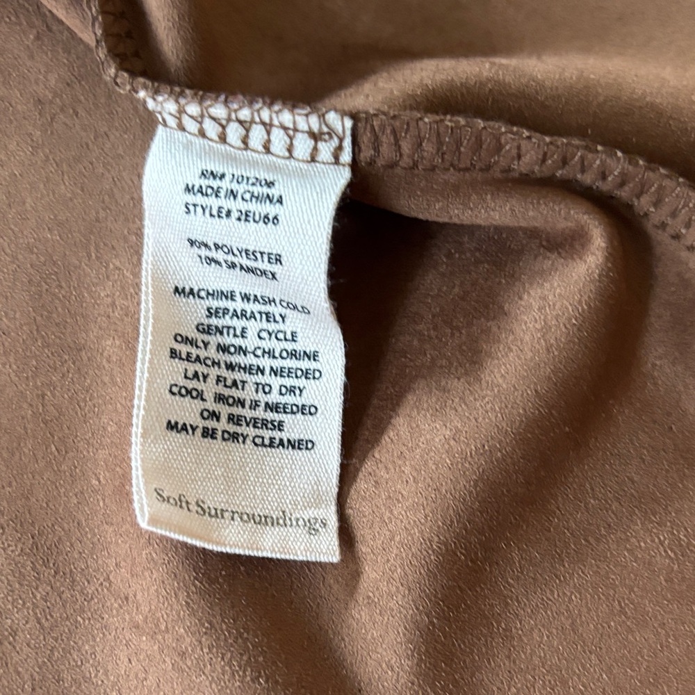Soft Surroundings Chocolate Faux Suede Jacket - Picture 5 of 5